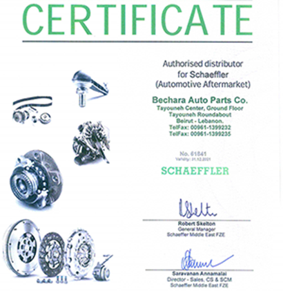 Schaeffler Certificate